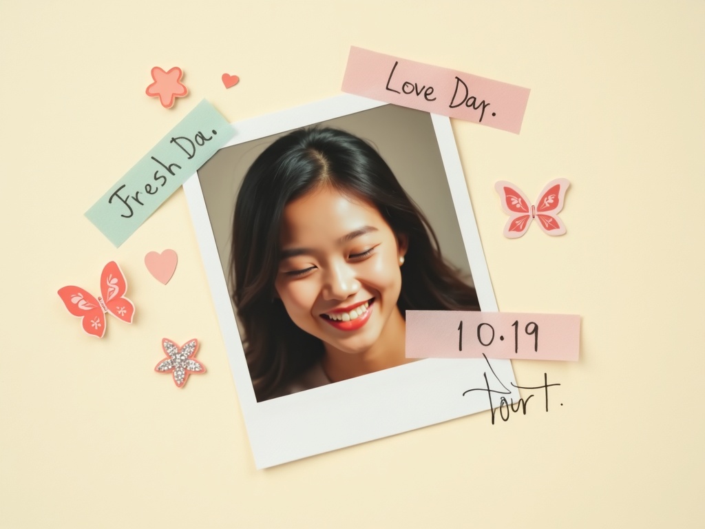 Polaroid with stickers